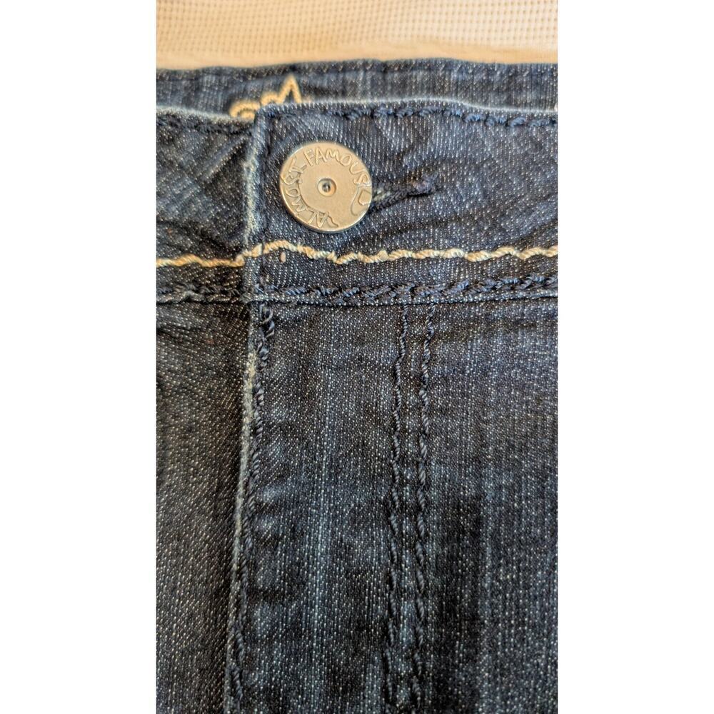 Almost Famous Distressed Stretch Denim Mini Skirt Pockets Plus Size 22 - Picture 4 of 10